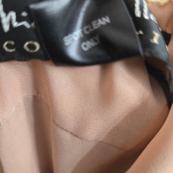 Nicole Miller Y2K Fairy Glam Silk Sequin Babydoll Bias Cut Party Maxi Dress 0 - Picture 8 of 11